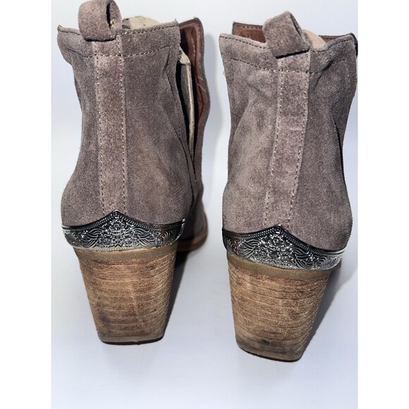 Jeffrey Campbell Women Cromwell Taupe Western Cowboy Metal Tip Boots sz 7.5 - Picture 3 of 12